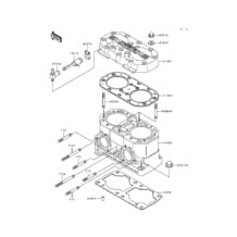 Cylinder Head Cylinder pour Kawasaki 1994 ST