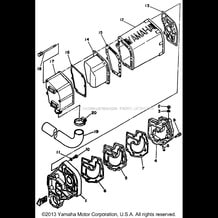 EXHAUST 1 pour Yamaha 1990 WaveRunner WAVE RUNNER - WR500D - 1990