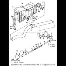 EXHAUST 2 pour Yamaha 1990 WaveRunner WAVE RUNNER - WR500D - 1990