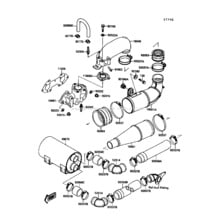 Muffler(s) pour Kawasaki 1989 X2