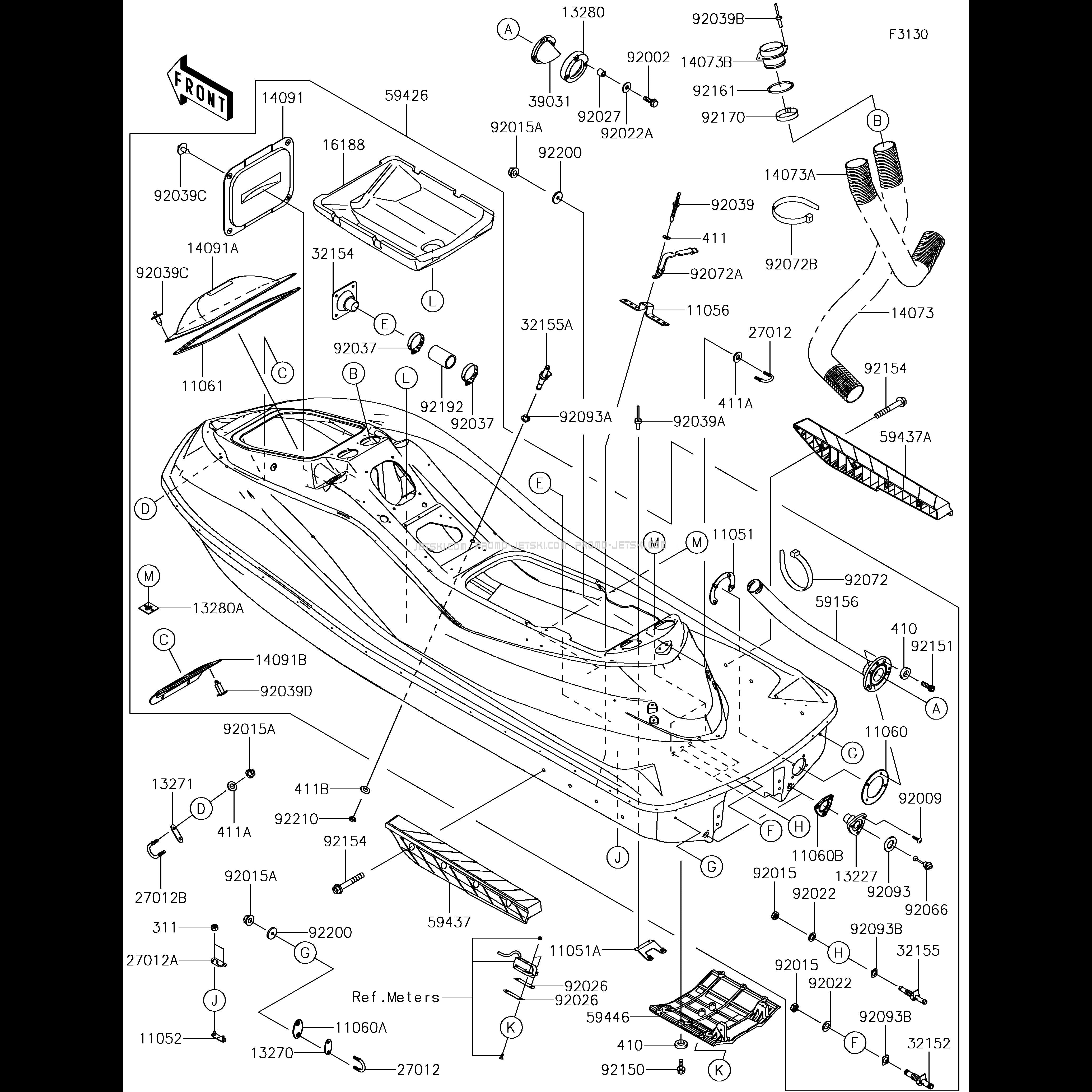 Hull pour JetSki Kawasaki JET SKI® ULTRA® LX 2017 - Promo-Jetski