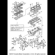 CYLINDER CRANKCASE pour Yamaha 1997 WaveRunner WAVE VENTURE 1100 - WVT1100V - 1997