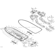 Hull GTI - 900 HO ACE pour Sea-Doo 2018 GTI 90, 2018