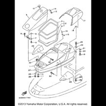 ENGINE HATCH pour Yamaha 1997 WaveRunner WAVE VENTURE 1100 - WVT1100V - 1997