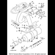 EXHAUST 2 pour Yamaha 1997 WaveRunner WAVE VENTURE 1100 - WVT1100V - 1997