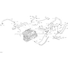 Cooling System - Engine 1500 HO ACE, 1630 ACE pour Seadoo 2018 GTX 300, 2018