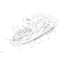 Decals - GTX Engine 1630 ACE Package LTD pour Seadoo 2018 GTX 300, 2018