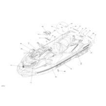 Decals - GTX Engine 1500 HO ACE Package LTD pour Seadoo 2018 GTX 230, 2018
