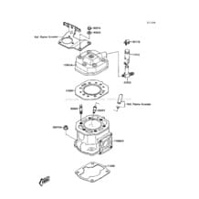 Cylinder Head/Cylinder pour Kawasaki 1990 300 SX
