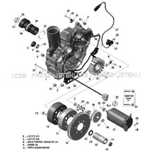 PTO Cover And Magneto pour Seadoo 2018 GTX 155, 2018