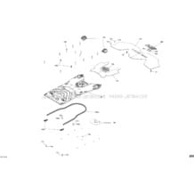 Body Rear Part - GTX Package STD pour Sea-Doo 2018 GTX 155, 2018