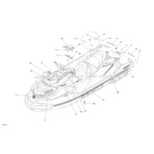 Decals - GTX Engine 1503 NA Package STD pour Sea-Doo 2018 GTX 155, 2018