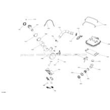 Exhaust RXP - 300 pour Sea-Doo 2018 RXP 300, 2018