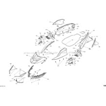 Body Front Part - RXT Package X, XRS pour Sea-Doo 2018 RXT 300, 2018