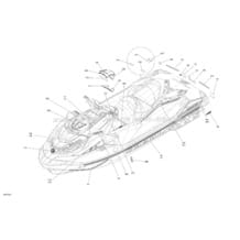 Decals - RXT Engine 1630 ACE Package X pour Seadoo 2018 RXT 300, 2018