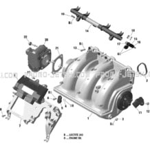 Air Intake Manifold And Throttle Body pour Sea-Doo 2018 RXT 230, 2018