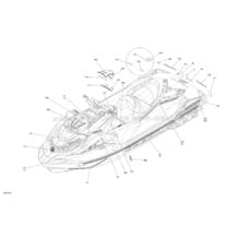 Decals - RXT Engine 1500 HO ACE Package STD pour Seadoo 2018 RXT 230, 2018
