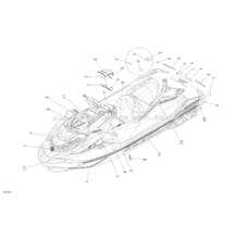 Decals - RXT Engine 1500 HO ACE Package STD pour Sea-Doo 2018 RXT 230, 2018