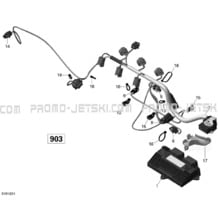 Engine Harness and Electronic Module - 900 HO ACE pour Sea-Doo 2018 Spark TRIXX, 2018