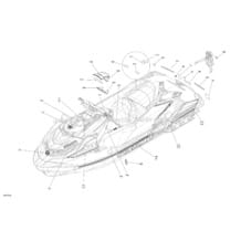 Decals - Wake Engine 1500 HO ACE Package Pro pour Seadoo 2018 WAKE PRO 230, 2018