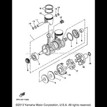 CRANKSHAFT PISTON pour Yamaha 1997 WaveRunner WAVE VENTURE 760 (WVT760V) 1997