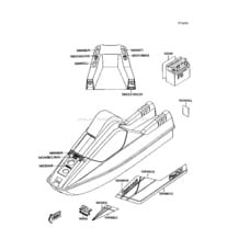 Labels(JS300-A4/A5) pour Kawasaki 1990 300 SX