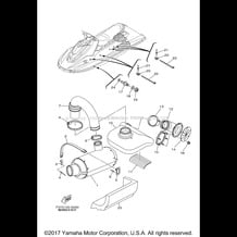 EXHAUST 3 pour Yamaha 2017 WaveRunner EX - EX1050CS - 2017