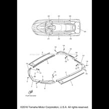 GUNWALE & MAT pour Yamaha 2017 WaveRunner FX LIMITED SVHO - FC1800BS - 2017