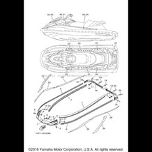 GUNWALE & MAT pour Yamaha 2017 WaveRunner GP1800 - GP1800S - 2017