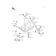 Engine Mount pour Kawasaki 1990 550 SX