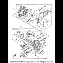 CARBURETOR pour Yamaha 1998 WaveRunner SUPER JET 700 (SJ700AW) 1998