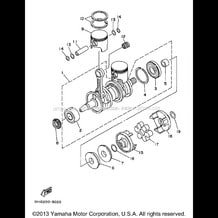 CRANKSHAFT PISTON pour Yamaha 1998 WaveRunner SUPER JET - SJ700AW - 1998