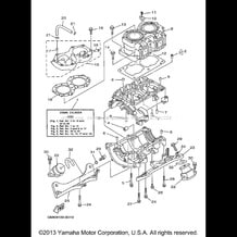 CYLINDER CRANKCASE pour Yamaha 1998 WaveRunner SUPER JET 700 (SJ700AW) 1998