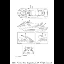 IMPORTANT LABELS pour Yamaha 2017 WaveRunner WAVE RUNNER FX HO - FB1800S - 2017