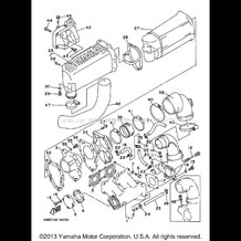 EXHAUST 1 pour Yamaha 1998 WaveRunner SUPER JET 700 (SJ700AW) 1998