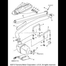 EXHAUST 2 pour Yamaha 1998 WaveRunner SUPER JET - SJ700AW - 1998