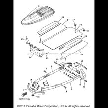 GUNWALE MAT pour Yamaha 1998 WaveRunner SUPER JET - SJ700AW - 1998