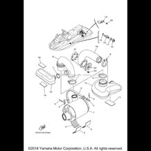 EXHAUST 3 pour Yamaha 2018 WaveRunner FX HO - FB1800T - 2018