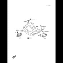 Engine Mount pour Kawasaki 1990 650 SX