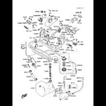 Fuel Tank pour Kawasaki 1990 650 SX