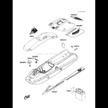 Labels(JS650-A4) pour Kawasaki 1990 650 SX