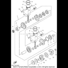 CRANKSHAFT PISTON pour Yamaha 1998 WaveRunner WAVE RUNNER GP760 - GP760W - 1998