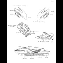 Decals(KJF) pour Kawasaki 2018 JET SKI® ULTRA® LX