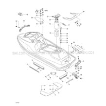 09- Body pour Seadoo 1998 SPX, 5838 5839, 1998