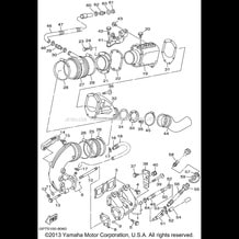 EXHAUST 1 pour Yamaha 1998 WaveRunner WAVE RUNNER GP760 - GP760W - 1998