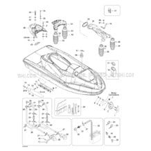 09- Body pour Seadoo 2001 RX, 5532 5533 5542 5543, 2001