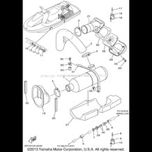 EXHAUST 2 pour Yamaha 1998 WaveRunner WAVE RUNNER GP760 (GP760W) 1998