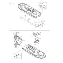 09- Hull And Body pour Seadoo 2003 GTX 4-TEC, LTD Supercharged, 2003