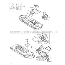 09- Hull And Body pour Sea-Doo 2003 GTX 4-TEC, Supercharged, 2003