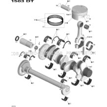 01- Crankshaft And Pistons pour Sea-Doo 2007 GTI 4-TEC SE, 2007